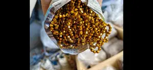 Crystal Bead | Coated Gold Cone Shaped 4mm