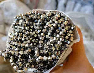 Coated Silver Crystals Bead/ Size 4 and 6 / Cone Shape and Round