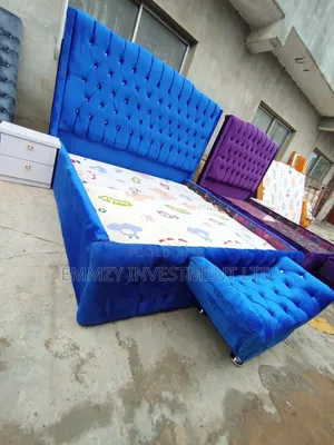 Luxury 6by6 Upholstery Bedframe and Side Drawer Available