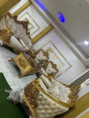 Luxury Egyptian Royal Sofa Chairs by 10-Seaters With Center Table Set