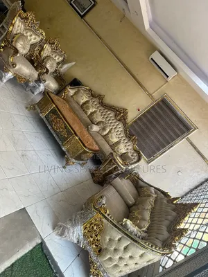 Luxury Egyptian Royal Sofa Chairs by 10-Seaters With Center Table Set