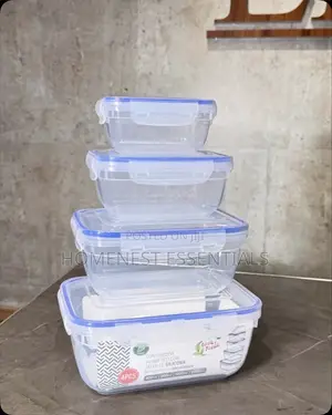 4-Piece Airtight Food Storage Container Set With Locking Lids