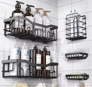 5-in-1 Adhesive Bathroom Shower Caddy Organizer Set
