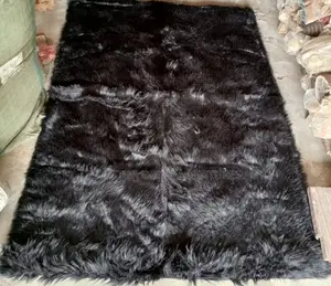 VIP Grey Fur Faux Sheepskin Center Rug