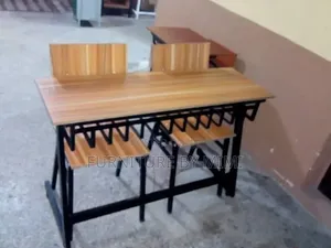 Premium Double Seater School Desks With Under-Desk Metal Storage