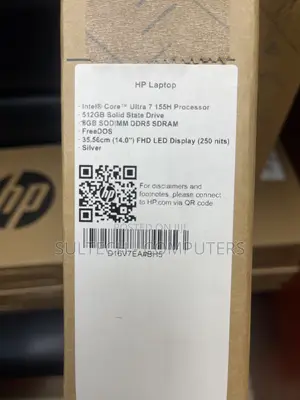 New Laptop HP 14S 8GB Intel Core Ultra 7 SSD 512GB