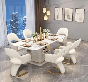 White Dining Table With 6 Seaters Is Available Here