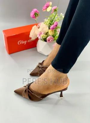 Oleg Shoes Pointed-Toe Kitten Heel Mules Available