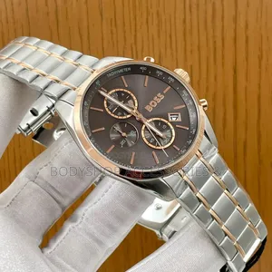 High Quality Boss Rosegold and Silver Watch