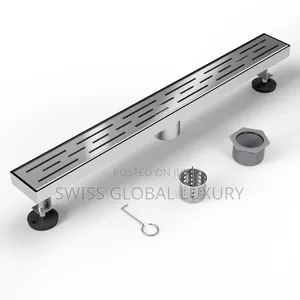 Quality 40cm Steel Bathroom Floor Drain, Also Available in Black