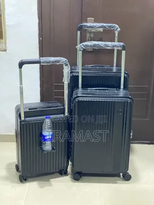 3 Set Black Aluminum Luggage - Premium Travel Suitcase Set