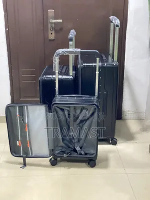3 Set Black Aluminum Luggage - Premium Travel Suitcase Set