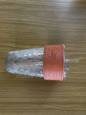 Brand New Glass Cup With Cover Straw
