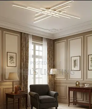 Nordic Simplicity Stylish Style Strip Crossing LED Ceiling Lights