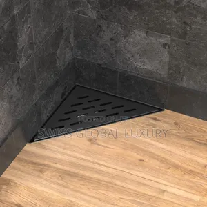 Quality Black Steel Triangle Bathroom Floor Drain