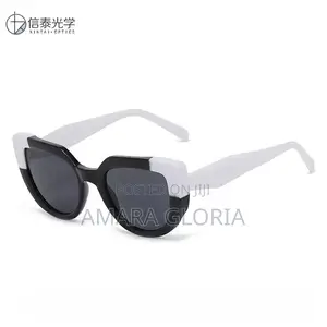 New Retro Fashion Color-Blocked Cat-Eye Sunglasses Ins Stylish Simple