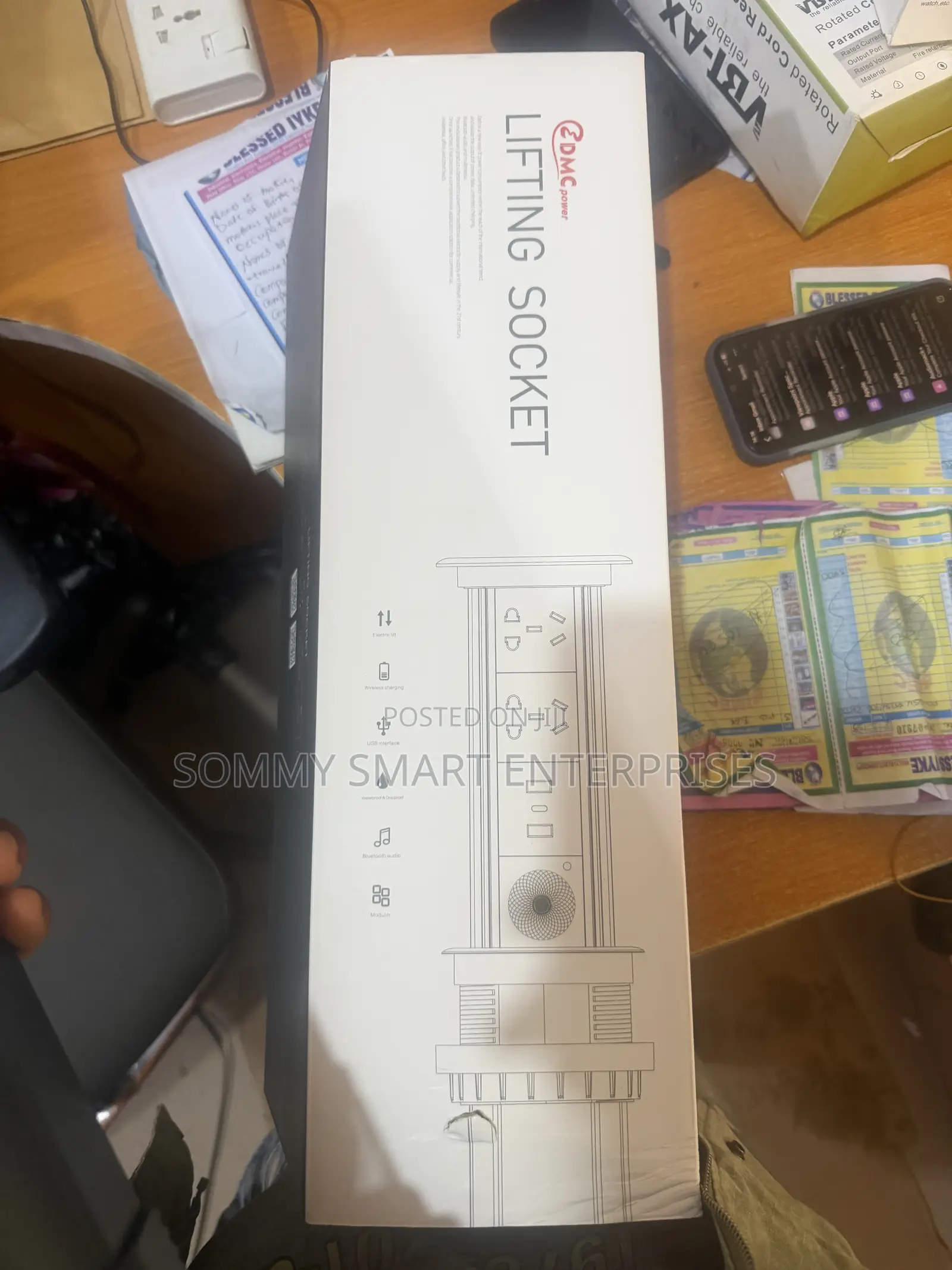 Bluetooth Power Motorized Lifting Socket (Pop-Up Desktop Power Socket)