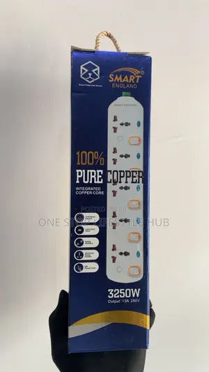 Smart England Heavy Duty Extension Box - 5 Sockets (3250W, 5M Cord)