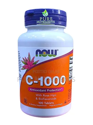 NOW Foods Vitamin C 1000mg Rose Hips 100 Tabs_ Immune Skin Support