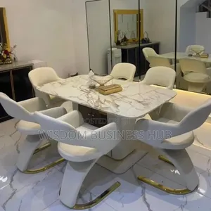 Luxury 6 Seater Marble Dining Set