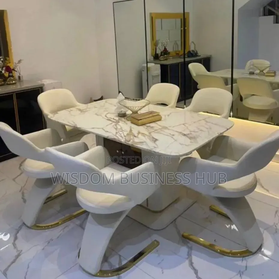 Luxury 6 Seater Marble Dining Set