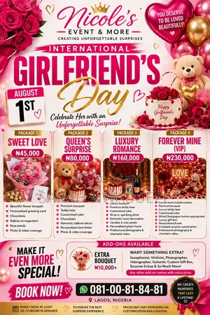Packages for Surprises , International Girlfriend Day