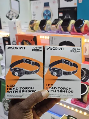 Rechargeable LED Head Flashlight With Sensor