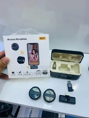 SX21 Wireless Magnetic Microphone Woth Powerbank