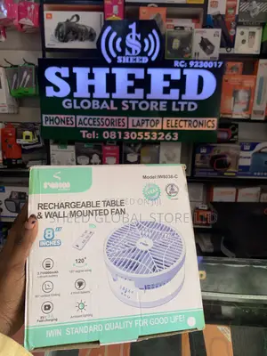 Rechargeable Table Wall Mounted Fan