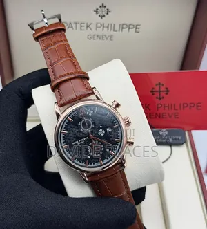 Patek Phillipe Calatrva Chronograph Leather Unisex Wristwatch
