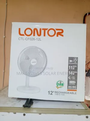 Lontor 12 Rechargeable Table Fan