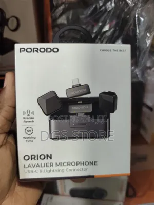 Porodo Orion Lavalier Microphone USB C Lightning Connector