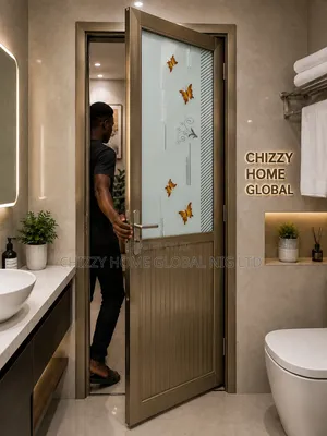 Luxury Imported Glass Aluminum Toilet Door