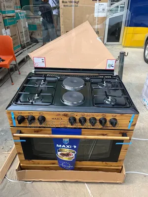 MAXI 60x90 Standing Gas Cooker 4 Gas Burners+2 Hot Plates Set