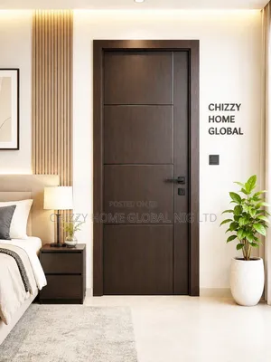 High-Quality Imported HDF Wooden Security Door - 7ft by 3ft