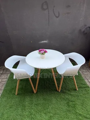 Imported Quality Plastic Wooden Leg Chair With Table