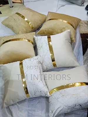 Lovely Gold Rim Throw Pillows