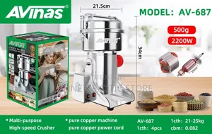 Avinas AV-687 Multi-Purpose High-Speed Powder Grinder – 500g