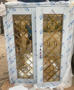 5ft Stainless Gold Glass Door. Entrance Door for Home, Church Etc