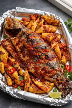 Grilled Fish and Plantain