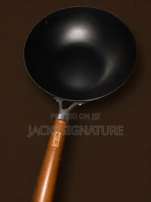 Non-Stick Wok | Fry Pan (Wooden Handle)