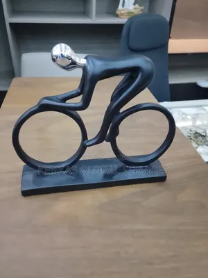 Modern Abstract Cyclist Sculpture