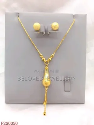 Gold Plated Chain and Earrings