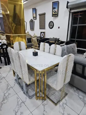 Imported Luxury Quality Marble Dining Set by 6