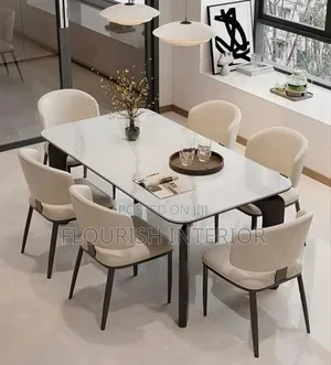 Classic Standard Quality Standard Marble Dining Set by 6.