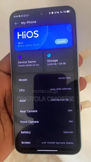 Tecno Spark 40 128 GB Gray