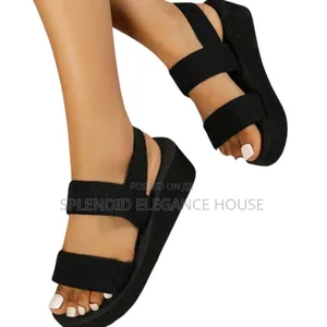 Women's Lightweight Platform Wedge Sandals With Stretch Elastic Straps