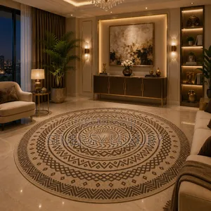 5x7fts Round Sellicon Rug Available