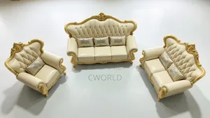 Ivory Gold Royal Baroque Sofa Set - Imported