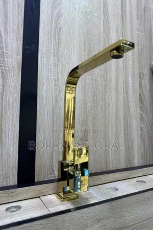 Luxury Gold Square Kitchen Sink Mixer Tap
